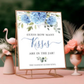 Poster Elégante Fête des mariées Blue Hydrangea Eucalyptu