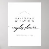 Poster Élégante Fête des mariées Couples de script Affich (Devant)