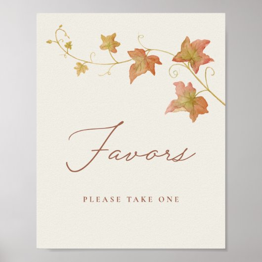 Poster Élégante Fête des mariées d'automne Favoriser le p (Devant)