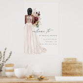 Poster Elégante Fête des mariées de Mariage blanc (Cuisine)