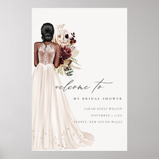 Poster Elégante Fête des mariées de Mariage blanc (Devant)