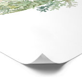 Poster Elégante Fête des mariées de verdure d'hiver Bienv (Coin)