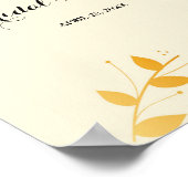 Poster Élégante Fête des mariées Feuille violette or (Coin)