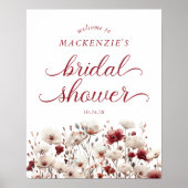 Poster Elégante Fête des mariées Fleur sauvage d'été Bien (Devant)