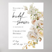 Poster Elégante Fête des mariées fleurie (Devant)