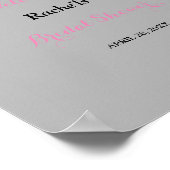 Poster Élégante Fête des mariées fleurie rose cerisier (Coin)