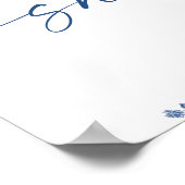 Poster Elégante Fête des mariées Florale Victorienne ACCU (Coin)