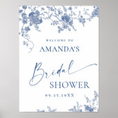 Poster Elégante Fête des mariées Florale Victorienne ACCU (Devant)