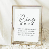 Poster Elégante Fête des mariées manuscrite de script à a