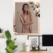 Poster Elégante Fête des mariées Rose de thé (Bureau à domicile)