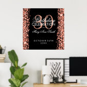 Poster Élégante fête du 30e anniversaire éclaboussent Ros (Bureau à domicile)