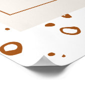 Poster Élégante feuille d'automne dorée Bienvenue à la Ba (Coin)