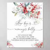 Poster Élégante florale hivernale à quel point le ventre (Devant)