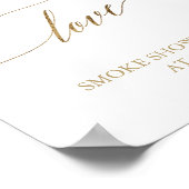 Poster Élégante Gold Calligraphie Fumer Hot Love Signal (Coin)