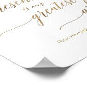 Poster Élégante Gold Calligraphy Présence est le plus gra (Coin)