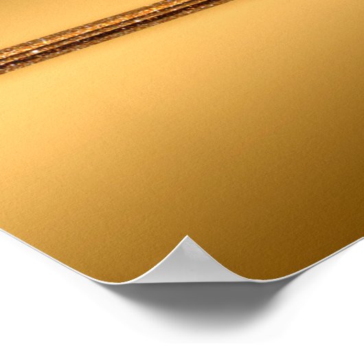 Poster Élégante gravure moderne dorée pour cadeau (Coin)