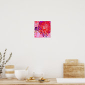 Poster Élégante Hydrangea Limelight Violette et Orange (Cuisine)