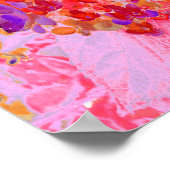 Poster Élégante Hydrangea Limelight Violette et Orange (Coin)