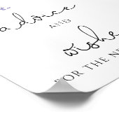 Poster Élégante Hydrangée Bleue Conseils & Souhaits Affic (Coin)