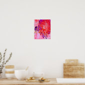 Poster Élégante Hydrangée violette et orange Limelight (Cuisine)
