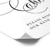 Poster Elégante Keto Friendly Cake Black Calligraphie (Coin)
