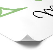 Poster Elégante lettre alphabet M Lavender Eucalyptus (Coin)