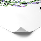 Poster Elégante lettre alphabet O Lavender Eucalyptus (Coin)