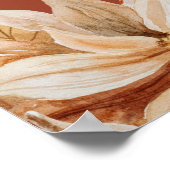 Poster Elégante Mariage d'aquarelle d'automne (Coin)