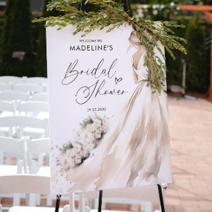 Poster Élégante mariée classique pour devenir Fête des ma