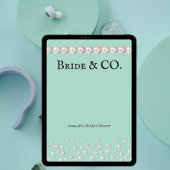 Poster Elégante Mariée & Co Turquoise Blue Pearl Fête des