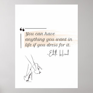 Poster Élégante minimaliste moderne féminine