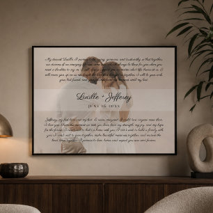 Poster Élégante œuvre d'art de vœux de mariage  Photo de 