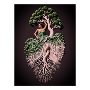 Poster Élégante œuvre d'art murale représentant une femme
