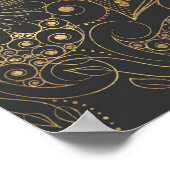 Poster Elégante oeuvre de mandala en or (Coin)