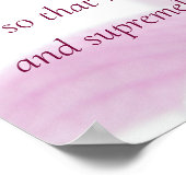 Poster Elégante Orchidée rose Script prière de sérénité (Coin)