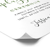 Poster Elégante Orchidées Blanches Cérémonie de Mariage d (Coin)