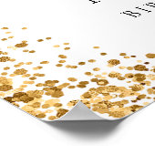 Poster Elégante Parties scintillant d'or 50e anniversaire (Coin)