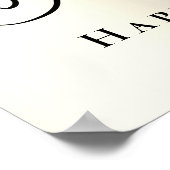 Poster Elégante Parties scintillant d'or 50e fête d'anniv (Coin)