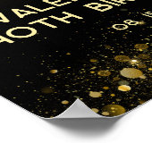 Poster Elégante Parties scintillant noir et or Neon Glow  (Coin)