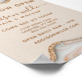 Poster Elégante Parties scintillant Or Marbre Agate Moder (Coin)