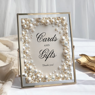Poster Elégante Pastel Pearls Cartes de voeux et cadeaux