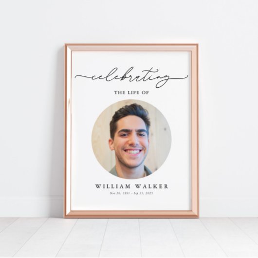 Poster Élégante Photo Célébration De La Vie Bienvenue