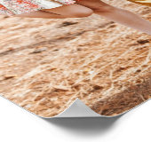 Poster Élégante Photo De Mariage De Bienvenue Noir Et Bla (Coin)