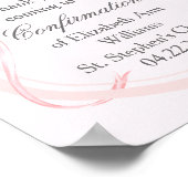 Poster Élégante Pink Bow Ribbon Girl's Confirmation Party (Coin)