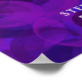 Poster Elégante Purple Cheers à 80 Ans 80e Anniversaire (Coin)