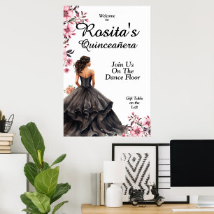 Poster Elégante Quinceanera pour les 15 ans Espagnols