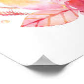 Poster Élégante Réception de mariage floral Signal couron (Coin)