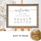 Poster Elégante réception de mariage Ordre des événements