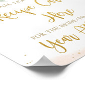 Poster Élégante recette florale rose pour mariée (Coin)