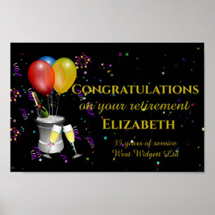 Poster Élégante Retraite Fête du Vin Étincelant